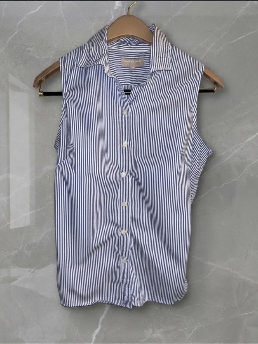 Banana republic Blue Stripe Button-Up Shirt